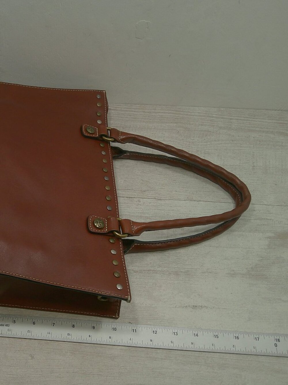 Patricia Nash Zancona Heritage Western Cognac Leather Tote Bag Purse Pocketbook - Picture 5 of 14